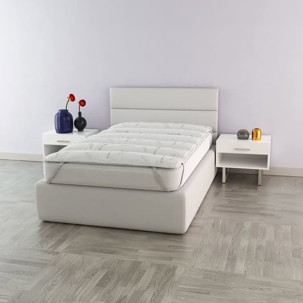 Mb home italy - B-TO-THERMOCONTROL-1PM -, Quiltad övermadrass, Termoregulator, Vit, 1 och en halv plats 120 x 195 cm
