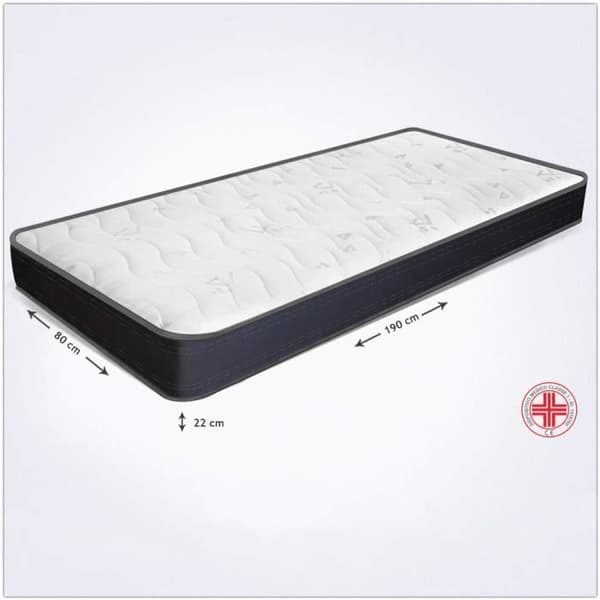 Matelas Summit - Miasuite I Sogni Italiani - Polyuréthane - Orthopédique - Anti-acariens - Respirant 80x190 cm