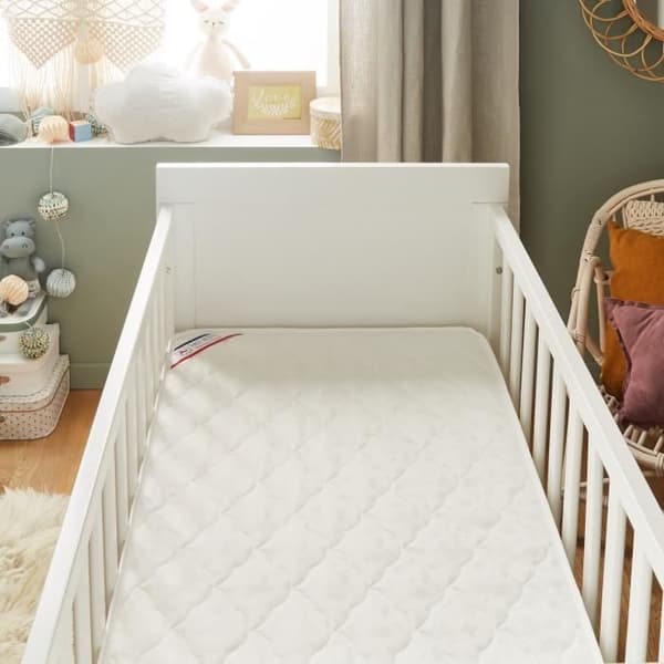 P'tit Lit - Essential Babymadrass - 60x120 cm - Luftkonditionerad: 1 sida Sommar / 1 sida Vinter - Oeko Tex® - Fransk tillverkning -