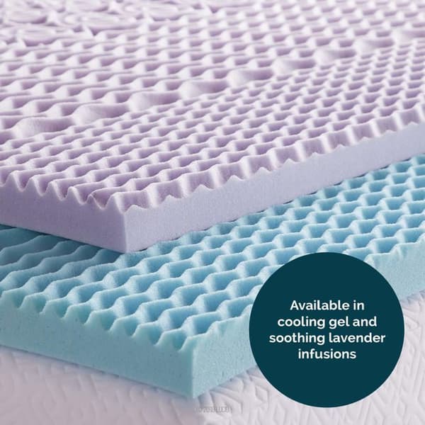 Sur-matelas Lucid - LU20TX30ZNGT - 2 tum zonerad gelminnesskum madrassöverdrag, Twin XL