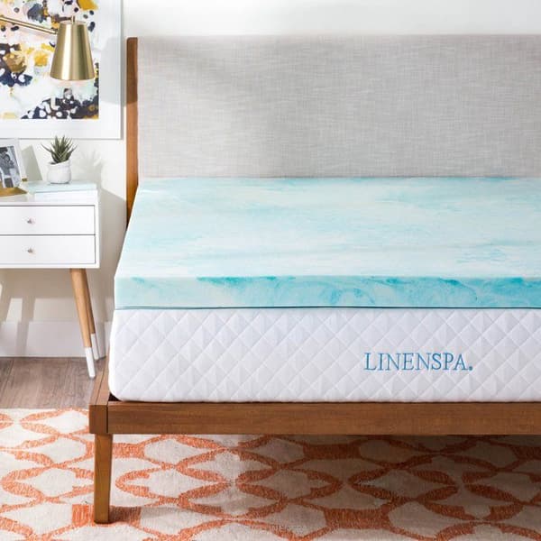 Linenspa - LS30QQ30SWGT - 5,1 cm Toppmadras i Hukommelsesskum, Hukommelsesskum, 3 inch, Queen Size