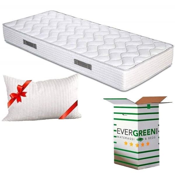 EVERGREENWEB Enkelsängmadrass 80x190 i Foam High 20 cm med GRATIS Memory Foam Kudde, Ortopedisk, Effektöverdrag