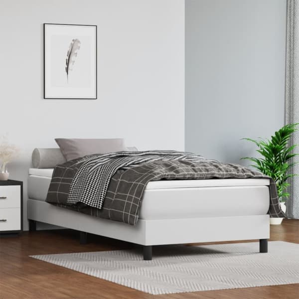 Pocketresårmadrass vit 120x190x20 cm konstläder