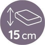 Madrass Baby Comfort XXL TINEO 60x120x15cm - Utan Behandling - Tillverkad i Frankrike - 2 Års Garanti