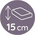 Miniatyrbild 6 av 6: Madrass Baby Comfort XXL TINEO 60x120x15cm - Utan Behandling - Tillverkad i Frankrike - 2 Års Garanti