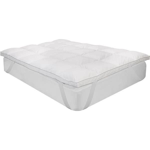Classic White - Comfort Plus övermadrass 9 cm i fjäder och andas - 160x190cm