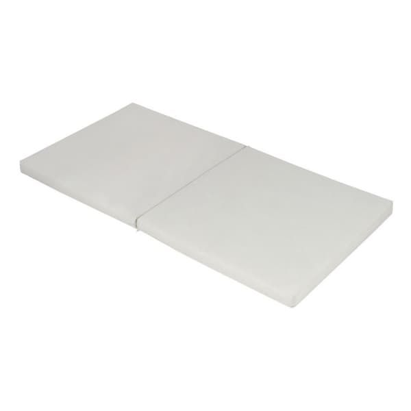 Hopfällbar babymadrass 60x120x4cm - 2 delar - Extrasäng - Avtagbart överdrag - Tillverkad i Frankrike