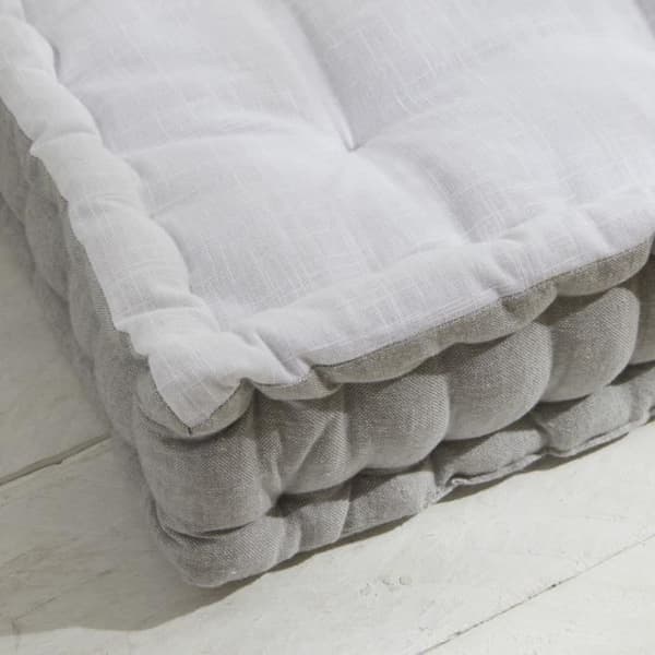 Lattiatyyny - TODAY - CHARME - Slub x Chambray x Broderie Capucine - 40 x 40 x 10 cm