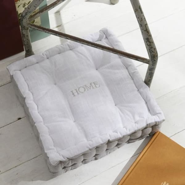 Lattiatyyny - TODAY - CHARME - Slub x Chambray x Broderie Capucine - 40 x 40 x 10 cm