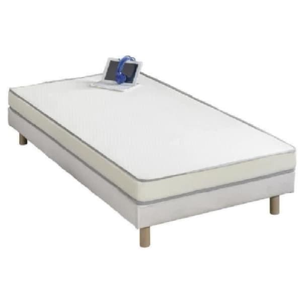 Skummadrass 90 x 190 cm - DEKO DREAM Huopa - Skum - Fast komfort - 10 cm - Tillverkad i Europa