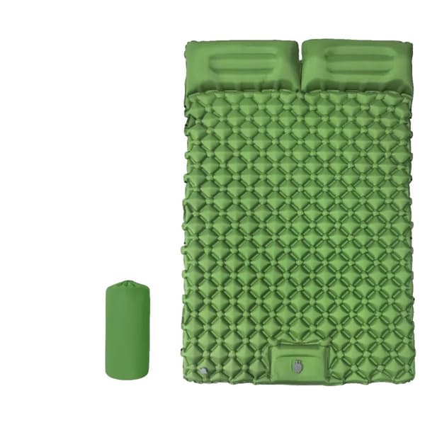 Udendørs liggeunderlag, indbygget pude, letvægtsdesign, holdbart nylon TPU,Hærgrøn