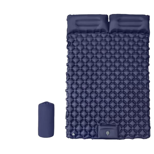 Utomhusliggunderlag, inbyggd kudde, lättviktsdesign, hållbar nylon TPU,Marinblå