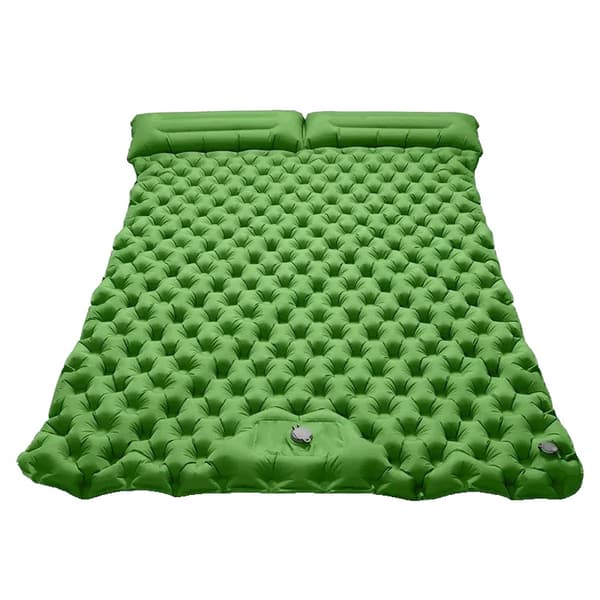 Udendørs liggeunderlag, indbygget pude, letvægtsdesign, holdbart nylon TPU,Hærgrøn 02