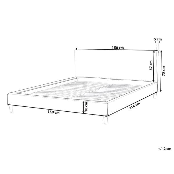 Reservöverdrag till säng 140 x 200 cm ljusgrå FITOU Lumarko!