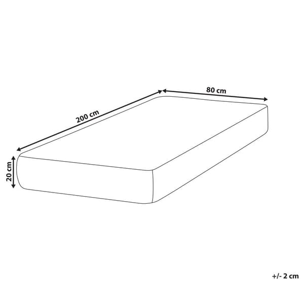 Skummadrass med avtagbart överdrag 80 x 200 cm medelhård CHEER Lumarko!