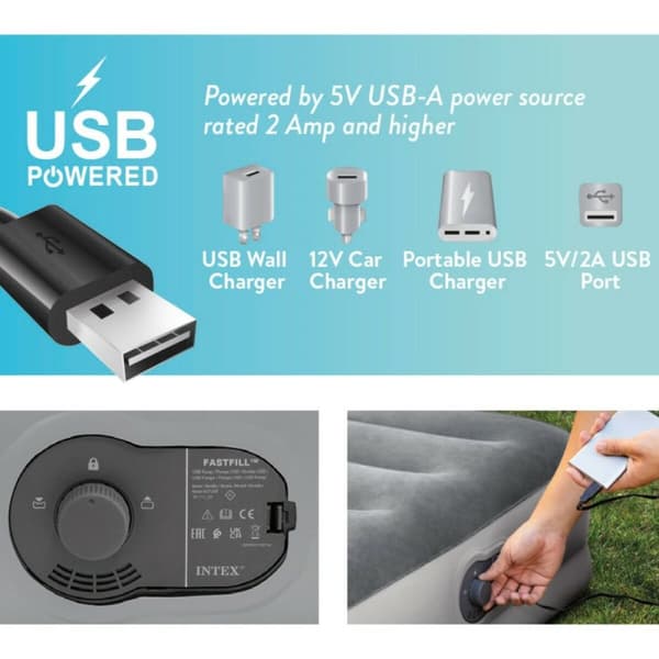 Uppblåsbar madrass Intex 99 x 42 x 191 cm 3 antal