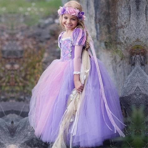 Prinsessa Tähkäpää  lasten naamiaisasu + 7 lisätarvikkeet