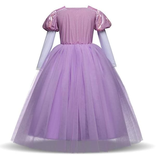Prinsess Rapunzel klänning Tangled kostym + 7 extra tillbehör