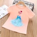Miniatyrbillede 4 af 11: Prinsesse sommer 3D T-shirts & bukser-Elsa-Belle-Rapunzel-Aurora