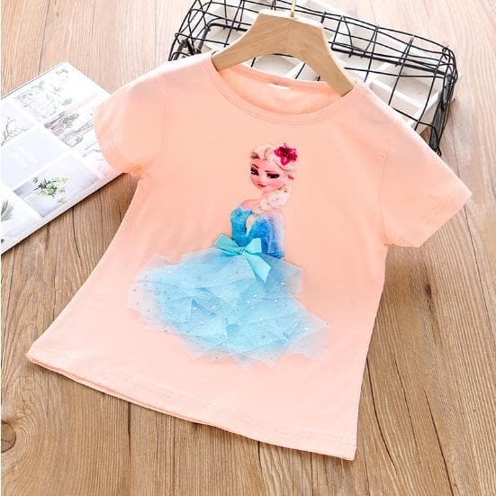 Prinsesse sommer 3D T-shirts & bukser-Elsa-Belle-Rapunzel-Aurora