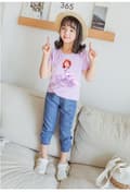 Miniatyrbillede 9 af 11: Prinsesse sommer 3D T-shirts & bukser-Elsa-Belle-Rapunzel-Aurora