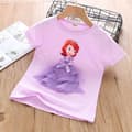 Miniatyrbillede 3 af 11: Prinsesse sommer 3D T-shirts & bukser-Elsa-Belle-Rapunzel-Aurora