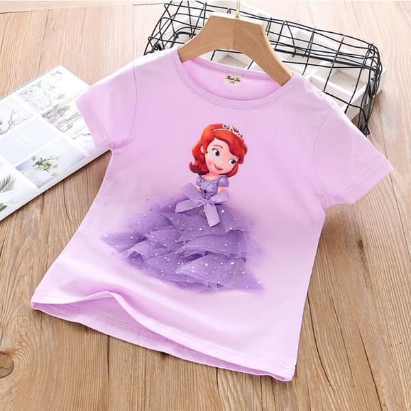 Prinsesse sommer 3D T-shirts & bukser-Elsa-Belle-Rapunzel-Aurora