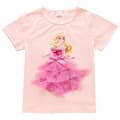Miniatyrbillede 5 af 11: Prinsesse sommer 3D T-shirts & bukser-Elsa-Belle-Rapunzel-Aurora
