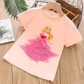 Miniatyrbillede 4 af 11: Prinsesse sommer 3D T-shirts & bukser-Elsa-Belle-Rapunzel-Aurora