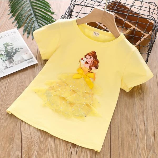 Prinsesse sommer 3D T-shirts & bukser-Elsa-Belle-Rapunzel-Aurora
