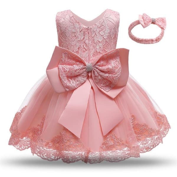 Princess party dresses with Bow and Headband