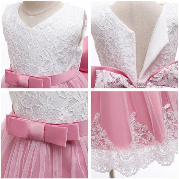 Princess party dresses with Bow and Headband