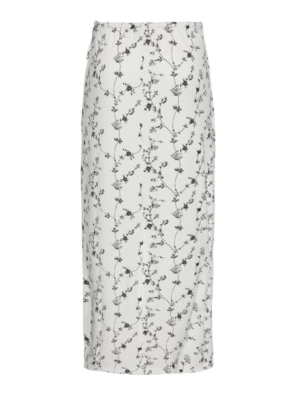 Pieces - pcKilma HW Long Skirt Flower Field Print Offwhite XS