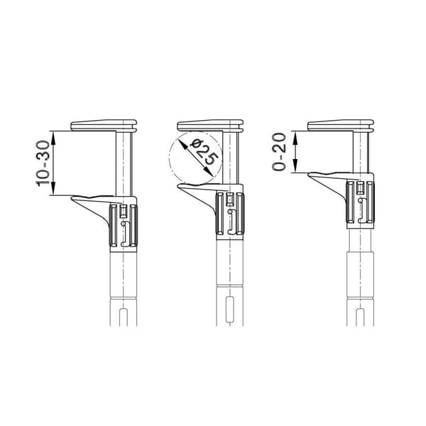 Stäubli GRIP-F Säkerhets-krokodilklämma Stiftanslutning 4 mm CAT III 600 V Röd