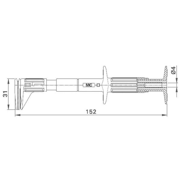 Stäubli GRIP-F Säkerhets-krokodilklämma Stiftanslutning 4 mm CAT III 600 V Blå