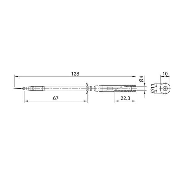 Stäubli SPP4-S/F Säkerhetssond Stiftanslutning 4 mm CAT II 1000 V Röd 1 st