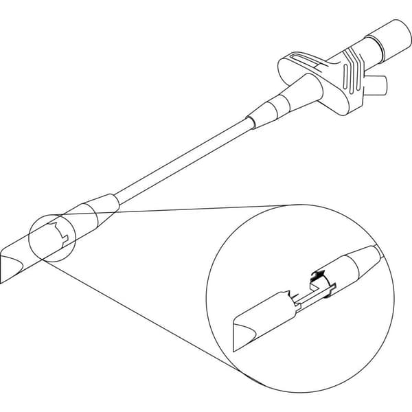 Fluke AC89 Säkerhets-krokodilklämma Jack 4 mm CAT IV 600 V, CAT III 1000 V Röd 1 st