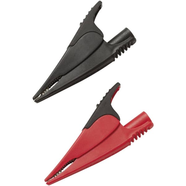 Fluke AC285 Säkerhets-krokodilklämma set Jack 4 mm CAT IV 600 V, CAT III 1000 V Röd, Svart