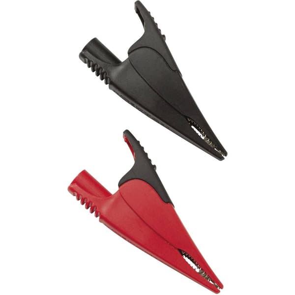 Fluke AC285 Säkerhets-krokodilklämma set Jack 4 mm CAT IV 600 V, CAT III 1000 V Röd, Svart
