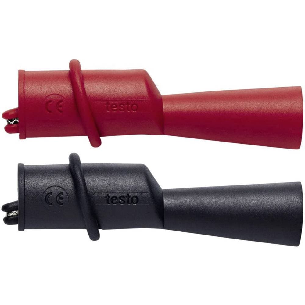 Krokodilklämma set Skruv CAT III 1000 V, CAT IV 600 V Svart, Röd testo 0590 0009
