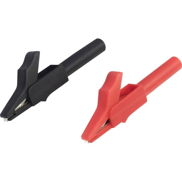 VOLTCRAFT MSK-102 Krokodilklämma Jack 4 mm Svart, Röd