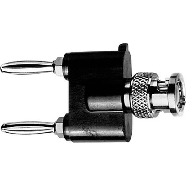 Mätadapter BNC-hane - Laminerade stickdon 4 mm, Laminerade stickdon 4 mm Telegärtner 100023663 Svart, Silver