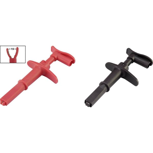 VOLTCRAFT MSK-116 Krokodilklämma Anslutning 4 mm CAT III 1000 V, CAT IV 600 V Svart, Röd