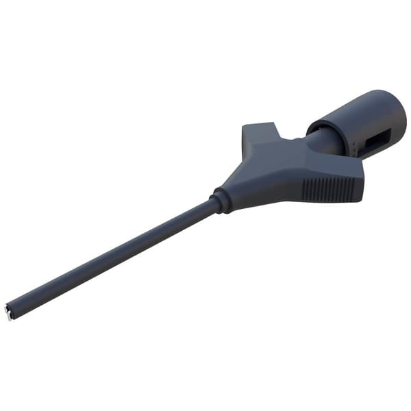 SKS Hirschmann MICRO-KLEPS sw Krokodilklämma Stiftanslutning 0,64 mm Ohne Messkategorie Svart