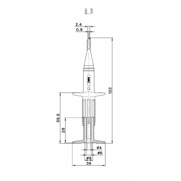 Stäubli GRIP-A Säkerhets-krokodilklämma Stiftanslutning 4 mm CAT III 1000 V Blå