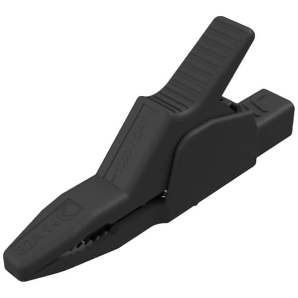 SKS Hirschmann AK 2 B 2540 I sw Säkerhets-krokodilklämma Stiftanslutning 4 mm CAT II 1000 V Svart