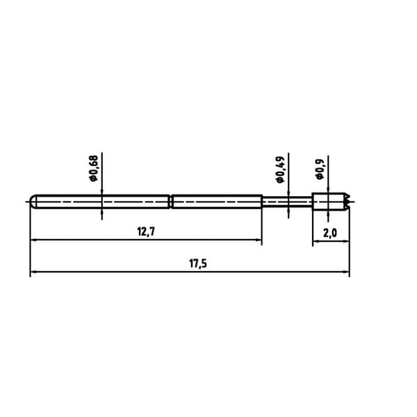 PTR Hartmann 1007-C-0.7N-AU-0.9C Precisionsprovstift