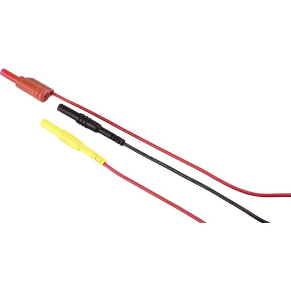 Mätadapter - 9 V batterianslutning rak VOLTCRAFT MB-704 Svart, Röd