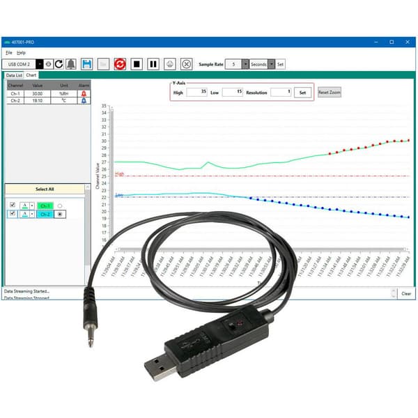 Extech 407001-PRO 407001-PRO Programvara 1 st