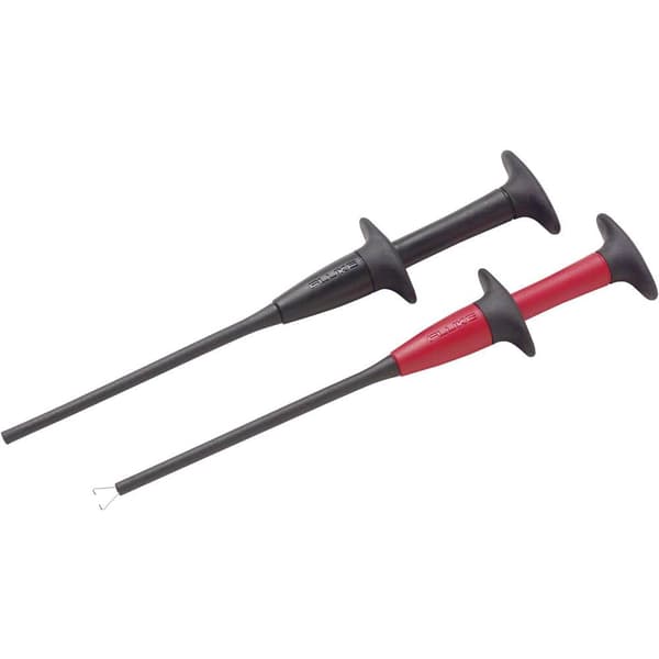 Fluke AC283A Säkerhets-krokodilklämma set Jack 4 mm CAT IV 600 V, CAT III 1000 V Röd, Svart